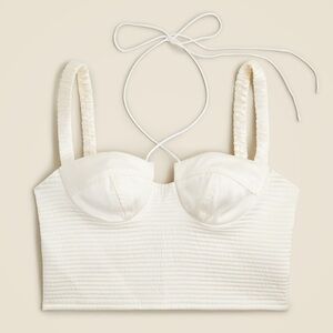 J.Crew x Anna October Limited Edition Cropped Bustier Top, Ivory, Sz. 4